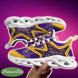 Minnesota Vikings Black And White Exclusive Sports Sneakers Ideas For Men And Women Gift Max Soul Shoes - Minnesota Vikings Black And White Clunky Shoes For Fans This Season_2