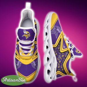 Minnesota Vikings Black And White Exclusive Sports Sneakers Ideas For Men And Women Gift Max Soul Shoes - Minnesota Vikings Black And White Clunky Shoes For Fans This Season_6