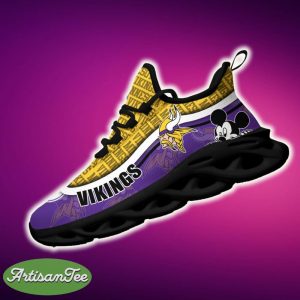 Minnesota Vikings Black And White Innovative Sports Sneakers Ideas For Men And Women Gift Max Soul Shoes - Minnesota Vikings Black And White Clunky Sneakers For Fans This Season, Custom Sport Shoes_2