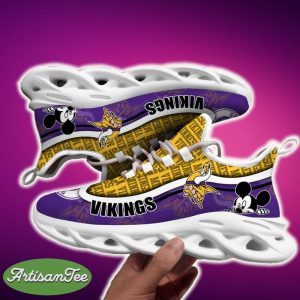 Minnesota Vikings Black And White Innovative Sports Sneakers Ideas For Men And Women Gift Max Soul Shoes - Minnesota Vikings Black And White Clunky Sneakers For Fans This Season, Custom Sport Shoes_6