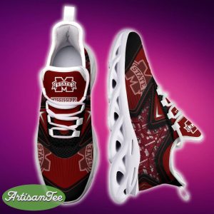 Mississippi State Bulldogs Black And White Edgy Sports Sneakers Ideas For Men And Women Gift Max Soul Shoes - Mississippi State Bulldogs Black And White Clunky Shoes For Fans This Season_6