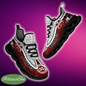 Mississippi State Bulldogs Black And White Fresh Sports Sneakers Ideas For Men And Women Gift Max Soul Shoes - Mississippi State Bulldogs Black And White Clunky Sneakers For Fans This Season, Custom Sport Shoes_1