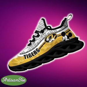 Missouri Tigers Black And White Chic Sports Sneakers Ideas For Men And Women Gift Max Soul Shoes - Missouri Tigers Black And White Clunky Sneakers For Fans This Season, Custom Sport Shoes_2