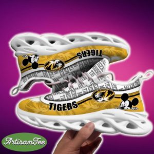 Missouri Tigers Black And White Chic Sports Sneakers Ideas For Men And Women Gift Max Soul Shoes - Missouri Tigers Black And White Clunky Sneakers For Fans This Season, Custom Sport Shoes_6