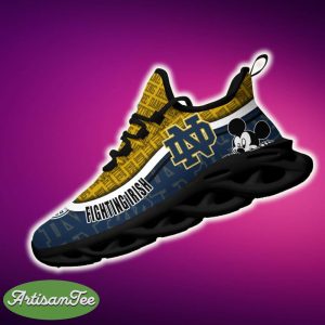 Notre Dame Fighting Irish Black And White Clunky Sneaker NCAA Teams For Fans Running Shoes New Clunky Sneakers - Notre Dame Fighting Irish Black And White Clunky Sneakers For Fans This Season, Custom Sport Shoes_2