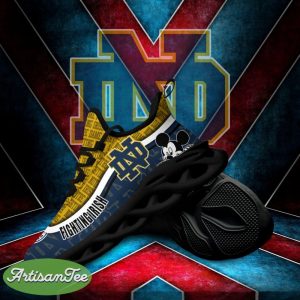 Notre Dame Fighting Irish Black And White Clunky Sneaker NCAA Teams For Fans Running Shoes New Clunky Sneakers - Notre Dame Fighting Irish Black And White Clunky Sneakers For Fans This Season, Custom Sport Shoes_3