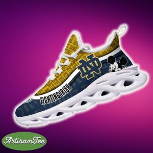 Notre Dame Fighting Irish Black And White Clunky Sneaker NCAA Teams For Fans Running Shoes New Clunky Sneakers - Notre Dame Fighting Irish Black And White Clunky Sneakers For Fans This Season, Custom Sport Shoes_4