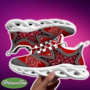 Ohio State Buckeyes Black And White Clunky Shoes NCAA Teams For Fans Running Shoes New Clunky Sneakers - Ohio State Buckeyes Black And White Clunky Shoes For Fans This Season_2