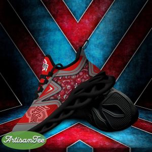 Ohio State Buckeyes Black And White Clunky Shoes NCAA Teams For Fans Running Shoes New Clunky Sneakers - Ohio State Buckeyes Black And White Clunky Shoes For Fans This Season_4