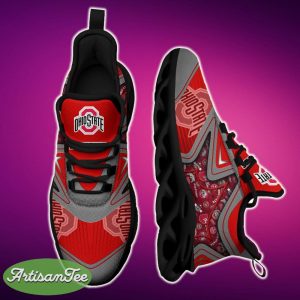 Ohio State Buckeyes Black And White Clunky Shoes NCAA Teams For Fans Running Shoes New Clunky Sneakers - Ohio State Buckeyes Black And White Clunky Shoes For Fans This Season_1