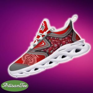 Ohio State Buckeyes Black And White Clunky Shoes NCAA Teams For Fans Running Shoes New Clunky Sneakers - Ohio State Buckeyes Black And White Clunky Shoes For Fans This Season_5