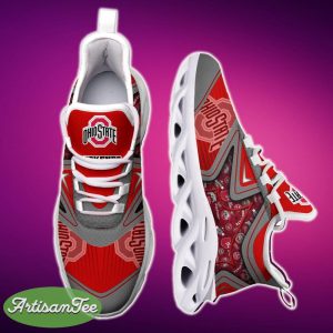 Ohio State Buckeyes Black And White Clunky Shoes NCAA Teams For Fans Running Shoes New Clunky Sneakers - Ohio State Buckeyes Black And White Clunky Shoes For Fans This Season_6