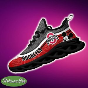 Ohio State Buckeyes Black And White Clunky Sneaker NCAA Teams For Fans Running Shoes New Clunky Sneakers - Ohio State Buckeyes Black And White Clunky Sneakers For Fans This Season, Custom Sport Shoes_2
