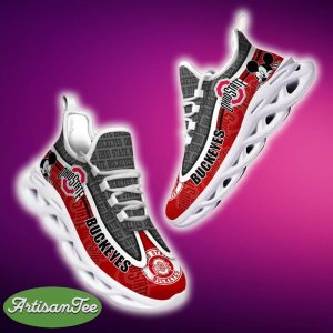 Ohio State Buckeyes Black And White Clunky Sneaker NCAA Teams For Fans Running Shoes New Clunky Sneakers - Ohio State Buckeyes Black And White Clunky Sneakers For Fans This Season, Custom Sport Shoes_5