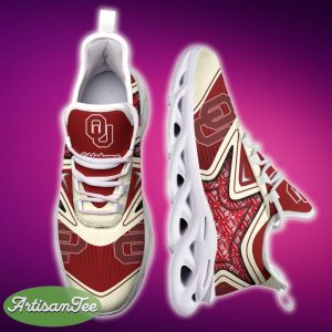Oklahoma Sooners Black And White Trend Sports Sneakers Ideas For Men And Women Gift Max Soul Shoes - Oklahoma Sooners Black And White Clunky Shoes For Fans This Season_6