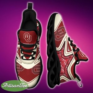 Oklahoma Sooners Black And White Trend Sports Sneakers Ideas For Men And Women Gift Max Soul Shoes - Oklahoma Sooners Black And White Clunky Shoes For Fans This Season_1