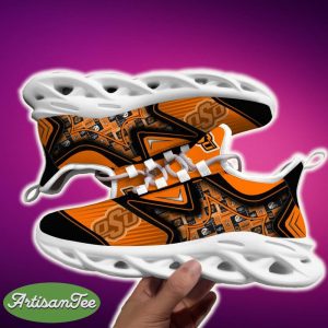 Oklahoma State Cowboys Black And White Branding Sports Sneakers Ideas For Men And Women Gift Max Soul Shoes - Oklahoma State Cowboys Black And White Clunky Shoes For Fans This Season_2
