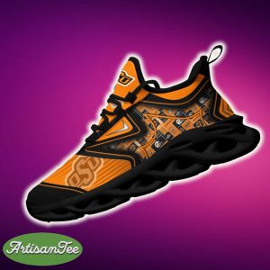 Oklahoma State Cowboys Black And White Branding Sports Sneakers Ideas For Men And Women Gift Max Soul Shoes - Oklahoma State Cowboys Black And White Clunky Shoes For Fans This Season_3