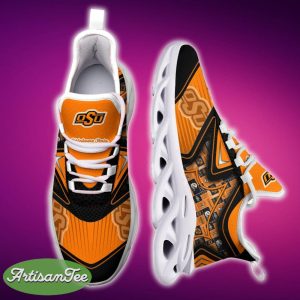 Oklahoma State Cowboys Black And White Branding Sports Sneakers Ideas For Men And Women Gift Max Soul Shoes - Oklahoma State Cowboys Black And White Clunky Shoes For Fans This Season_6