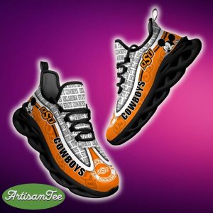 Oklahoma State Cowboys Black And White Symbolize Sports Sneakers Ideas For Men And Women Gift Max Soul Shoes - Oklahoma State Cowboys Black And White Clunky Sneakers For Fans This Season, Custom Sport Shoes_1