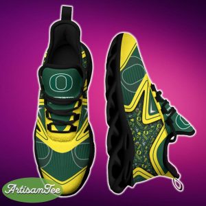 Oregon Ducks Black And White Chunky Shoes NCAA Teams For Fans Running Shoes Best Chunky Sneakers - Oregon Ducks Black And White Clunky Shoes For Fans This Season_1