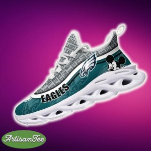 Philadelphia Eagles Black And White Symbolic Sports Sneakers Ideas For Men And Women Gift Max Soul Shoes - Philadelphia Eagles Black And White Clunky Sneakers For Fans This Season, Custom Sport Shoes_4