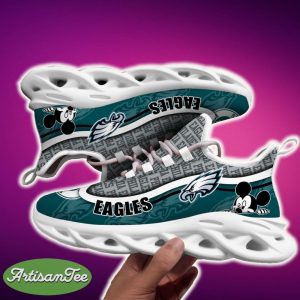 Philadelphia Eagles Black And White Symbolic Sports Sneakers Ideas For Men And Women Gift Max Soul Shoes - Philadelphia Eagles Black And White Clunky Sneakers For Fans This Season, Custom Sport Shoes_6