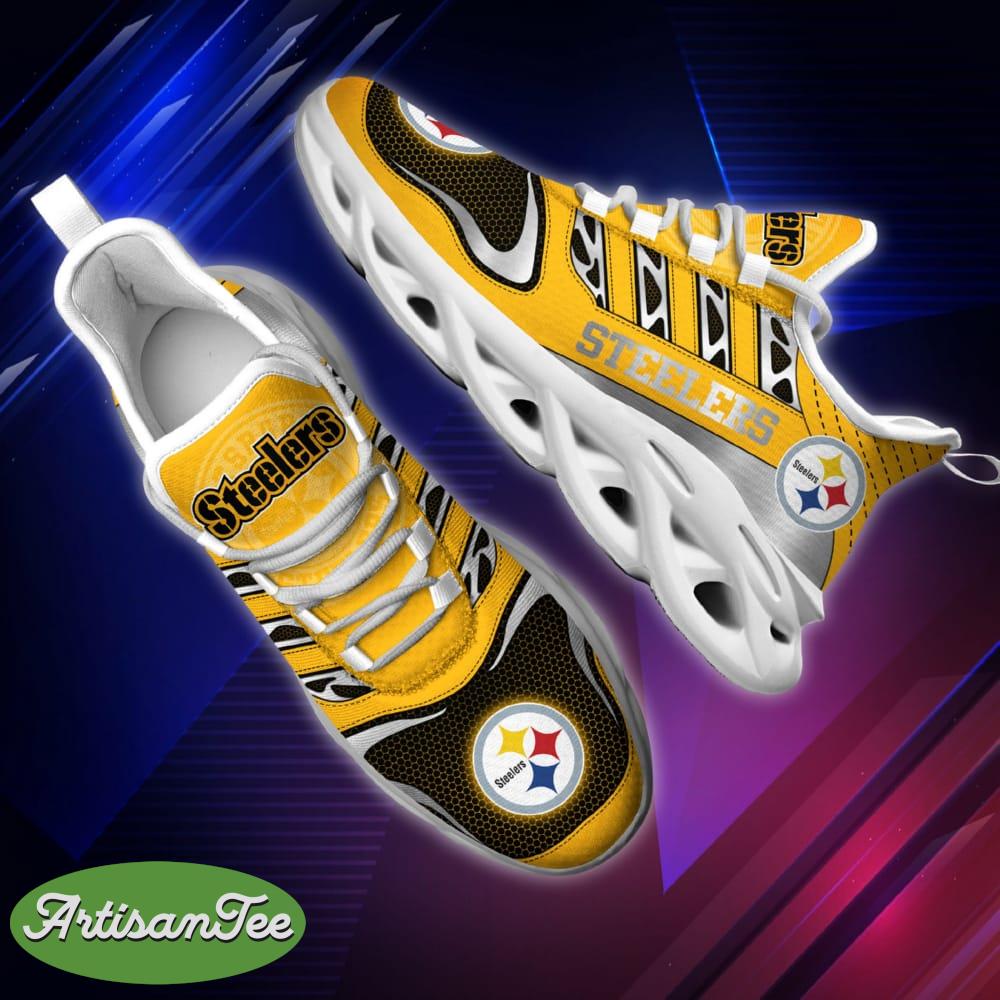 Pittsburgh Steelers Emblem Sports Sneakers Ideas For Men And Women Gift Max Soul Shoes - Pittsburgh Steelers Customized Clunky Shoes For Sports Enthusiasts H39618_2
