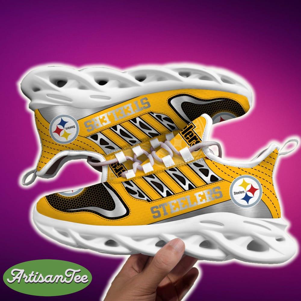 pittsburgh steelers emblem sports sneakers ideas for men and women gift max soul shoes 2 Pittsburgh Steelers Emblem Sports Sneakers Ideas For Men And Women Gift Max Soul Shoes - Pittsburgh Steelers Customized Clunky Shoes For Sports Enthusiasts H39618_3