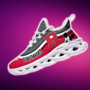 Rutgers Scarlet Knights Black And White Unconventional Sports Sneakers Ideas For Men And Women Gift Max Soul Shoes - 310824-074443