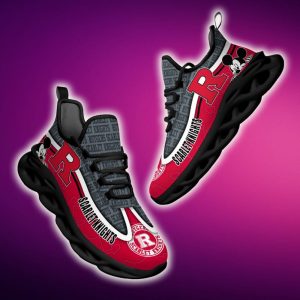 Rutgers Scarlet Knights Black And White Unconventional Sports Sneakers Ideas For Men And Women Gift Max Soul Shoes - 310824-074410