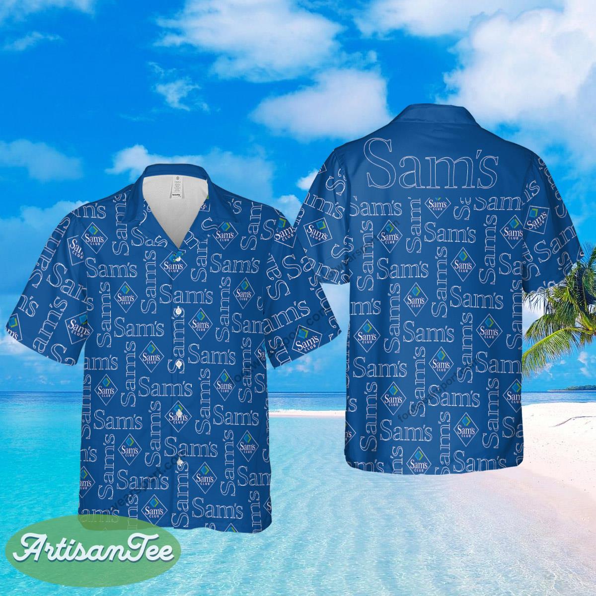 Sam’s Club Brand Famous Logo Aloha Hawaiian Shirt For Summer - Sam’s Club Brand Famous Logo Aloha Hawaiian Shirt For Summer