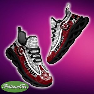 South Carolina Gamecocks Black And White Motivate Sports Sneakers Ideas For Men And Women Gift Max Soul Shoes - South Carolina Gamecocks Black And White Clunky Sneakers For Fans This Season, Custom Sport Shoes_1