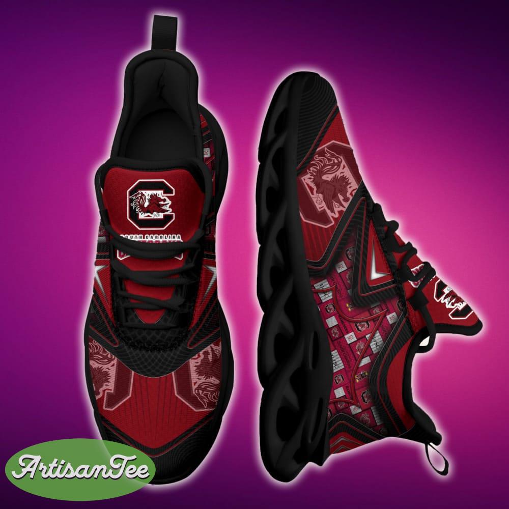 South Carolina Gamecocks Black And White Radiate Sports Sneakers Ideas For Men And Women Gift Max Soul Shoes - South Carolina Gamecocks Black And White Clunky Shoes For Fans This Season_1