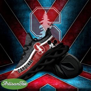 Stanford Cardinal Black And White Bold Sports Sneakers Ideas For Men And Women Gift Max Soul Shoes - Stanford Cardinal Black And White Clunky Sneakers For Fans This Season, Custom Sport Shoes_3