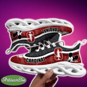Stanford Cardinal Black And White Bold Sports Sneakers Ideas For Men And Women Gift Max Soul Shoes - Stanford Cardinal Black And White Clunky Sneakers For Fans This Season, Custom Sport Shoes_6