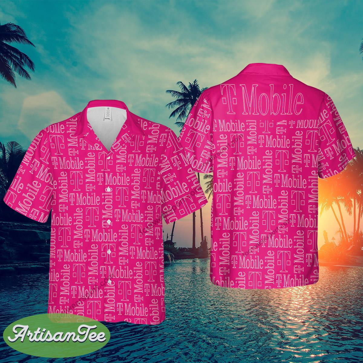 t mobile Brand Lei Logo Aloha Hawaiian Shirt Gift For Fans - t mobile Brand Lei Logo Aloha Hawaiian Shirt Gift For Fans