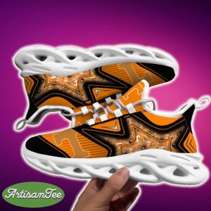 Tennessee Volunteers Black And White Fusion Sports Sneakers Ideas For Men And Women Gift Max Soul Shoes - Tennessee Volunteers Black And White Clunky Shoes For Fans This Season_2