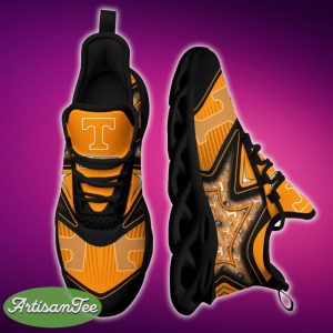 Tennessee Volunteers Black And White Fusion Sports Sneakers Ideas For Men And Women Gift Max Soul Shoes - Tennessee Volunteers Black And White Clunky Shoes For Fans This Season_1