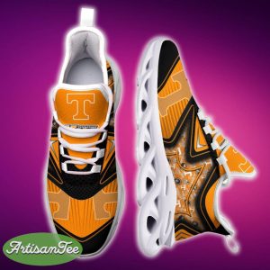 Tennessee Volunteers Black And White Fusion Sports Sneakers Ideas For Men And Women Gift Max Soul Shoes - Tennessee Volunteers Black And White Clunky Shoes For Fans This Season_6