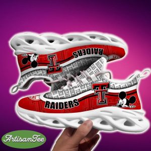 Texas Tech Red Raiders Black And White Exclusive Sports Sneakers Ideas For Men And Women Gift Max Soul Shoes - Texas Tech Red Raiders Black And White Clunky Sneakers For Fans This Season, Custom Sport Shoes_6