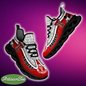 Texas Tech Red Raiders Black And White Exclusive Sports Sneakers Ideas For Men And Women Gift Max Soul Shoes - Texas Tech Red Raiders Black And White Clunky Sneakers For Fans This Season, Custom Sport Shoes_1