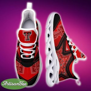 Texas Tech Red Raiders Black And White Sleek Sports Sneakers Ideas For Men And Women Gift Max Soul Shoes - Texas Tech Red Raiders Black And White Clunky Shoes For Fans This Season_6
