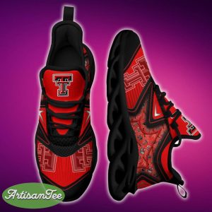 Texas Tech Red Raiders Black And White Sleek Sports Sneakers Ideas For Men And Women Gift Max Soul Shoes - Texas Tech Red Raiders Black And White Clunky Shoes For Fans This Season_1
