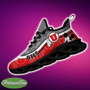 Utah Utes Black And White Chunky Sneaker NCAA Teams For Fans Sports Shoes Best Chunky Sneakers - Utah Utes Black And White Clunky Sneakers For Fans This Season, Custom Sport Shoes_2