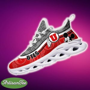 Utah Utes Black And White Chunky Sneaker NCAA Teams For Fans Sports Shoes Best Chunky Sneakers - Utah Utes Black And White Clunky Sneakers For Fans This Season, Custom Sport Shoes_4