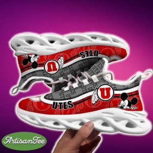 Utah Utes Black And White Chunky Sneaker NCAA Teams For Fans Sports Shoes Best Chunky Sneakers - Utah Utes Black And White Clunky Sneakers For Fans This Season, Custom Sport Shoes_6