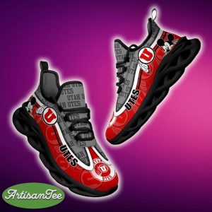 Utah Utes Black And White Chunky Sneaker NCAA Teams For Fans Sports Shoes Best Chunky Sneakers - Utah Utes Black And White Clunky Sneakers For Fans This Season, Custom Sport Shoes_1