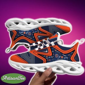 Virginia Cavaliers Black And White Performance Sports Sneakers Ideas For Men And Women Gift Max Soul Shoes - Virginia Cavaliers Black And White Clunky Shoes For Fans This Season_2
