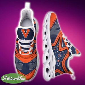 Virginia Cavaliers Black And White Performance Sports Sneakers Ideas For Men And Women Gift Max Soul Shoes - Virginia Cavaliers Black And White Clunky Shoes For Fans This Season_6